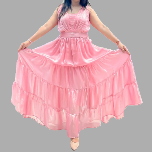 Pink Gown for Women – Party Wear Long Dress