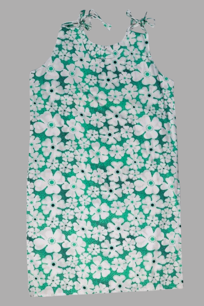 Mint Bloom Floral Tie-Shoulder Slip Dress | Summer Vacation Outfit in mint-green floral print with tie straps.